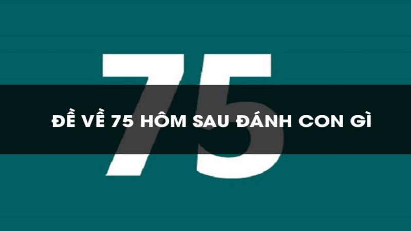 Dự đoán để đề về 75 hôm sau đánh con gì 